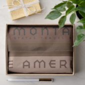 モンタナ州:インディアン部族、山、プレーリー 薄葉紙 (ギフト)