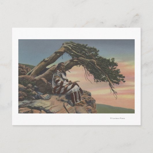 モンタナ州 - グレイシャー国立公園のインディアン首領 ポストカード (正面)