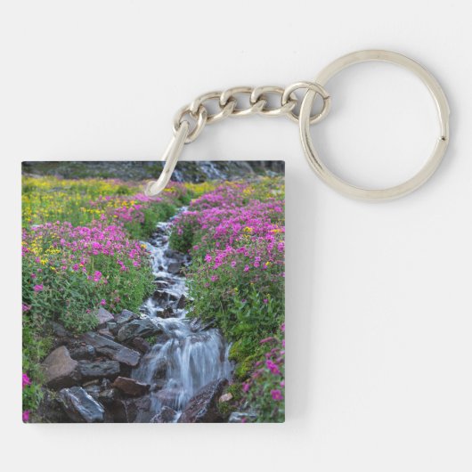 モンタナ州Wildflowers, Clements Mountain キーホルダー (裏面)