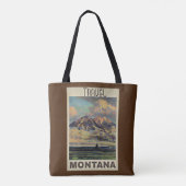 モンタナ旅行ヴィンテージのポスター、 トートバッグ (裏面)