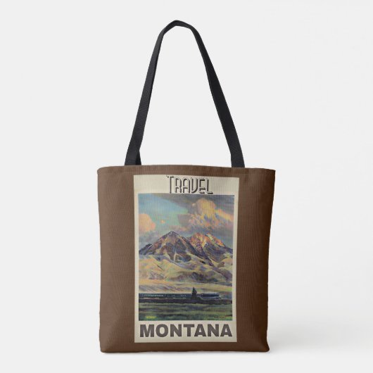 モンタナ旅行ヴィンテージのポスター、 トートバッグ (裏面)