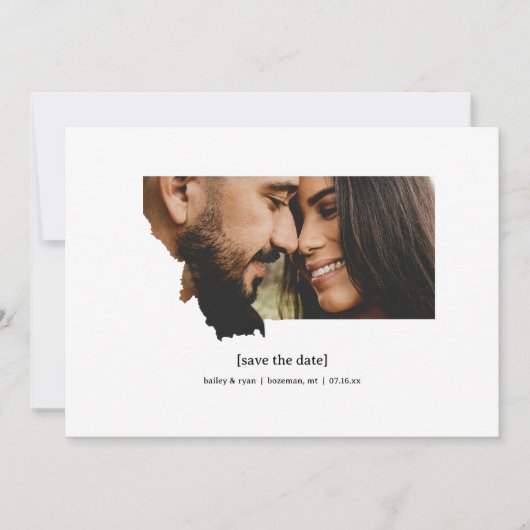 モンタナ日付の写真カードを保存 セーブザデート (正面)