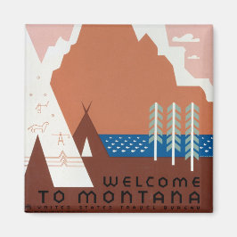 モンタナ未編集ヴィンテージ写真Old Eutitic Pic マグネット