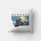 モンタナ概要狼と月 クッション (正面)