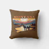 モンタナ概要野生馬 クッション (正面)