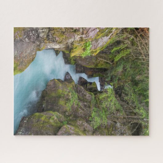 モンタナ氷河の国立公園アバランシェクリーク ジグソーパズル (横)