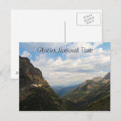 モンタナ氷河の国立公園 ポストカード (正面/裏面)