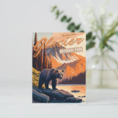 モンタナ氷河の国立公園 ポストカード (スタンド正面)