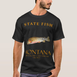 モンタナ準州 フィッシュ ザ ウェストスロープ カットスロート トラウト Tシャツ