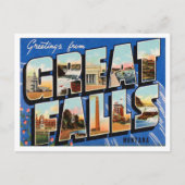 モンタナ素晴らしヴィンテージ旅行秋からの挨拶 ポストカード (正面)