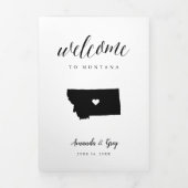 モンタナ結婚のウェルカムレター&旅程 三つ折りプログラム (カバー)
