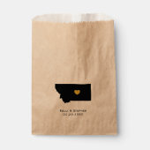 モンタナ結婚式の引き出物トリートサックス、抱き枕 フェイバーバッグ (正面)