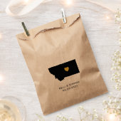 モンタナ結婚式の引き出物トリートサックス、抱き枕 フェイバーバッグ (クリップ留めされた状態)