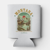 モンタナ自然シーン – 野生生物、山、川 缶クーラー (裏面)