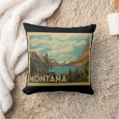 モンタナ装飾用クッショングレイシャーパークヴィンテージトラベル クッション (ブランケット)