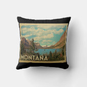 モンタナ装飾用クッショングレイシャーパークヴィンテージトラベル クッション (裏面)