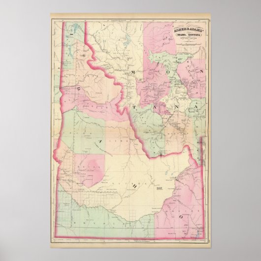 モンタナ西部アイダホ ポスター (正面)