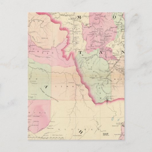 モンタナ西部アイダホ ポストカード (正面)