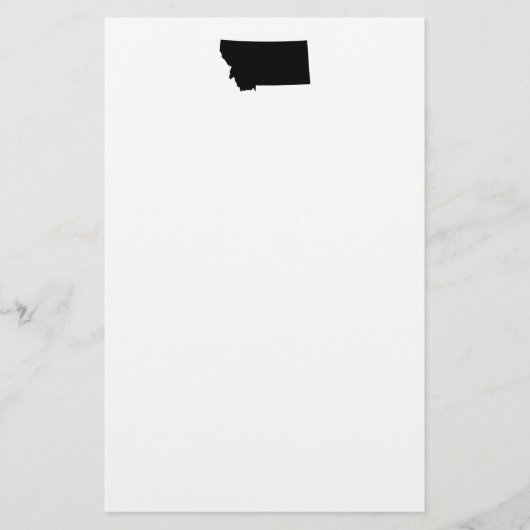 モンタナ語 – 白黒 便箋 (正面)