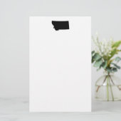 モンタナ語 – 白黒 便箋 (スタンド正面)