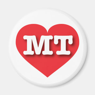 モンタナ赤いハート- I love MT マグネット