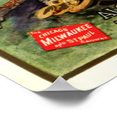 モンタナ鉄道旅行ポスター ポスター (角)