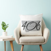 モンタナ406タイポグラフィ白黒装飾用クッション クッション (椅子)