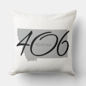モンタナ406タイポグラフィ白黒装飾用クッション クッション (正面)