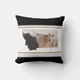 モンタナ406ホワイトカウブルースカイ装飾用クッション クッション