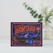 モンタナ ネオン ステート レトロ ヴィンテージ ポストカード (スタンド正面)