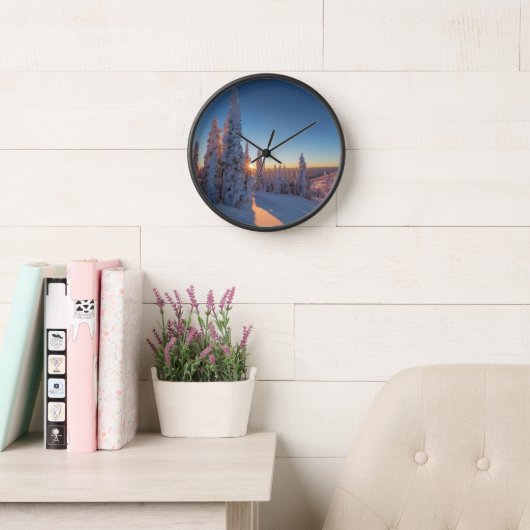 モンタナ，ホワイトフィッシュ 壁時計 (読書スペース)