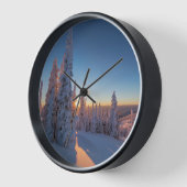 モンタナ，ホワイトフィッシュ 壁時計 (傾斜)