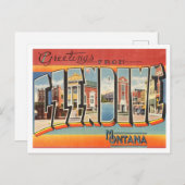 モンタナ・ヴィンテージ・トラベルのグレンダイブからの挨拶 ポストカード (正面/裏面)