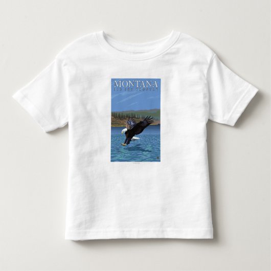 モンタナ -- 空のCountryDivingの大きいワシ トドラーTシャツ (正面)