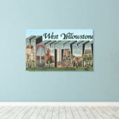 モンタナ，西イエローストーン キャンバスプリント (インサイチュ (ウッドフロア))