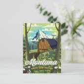 モンタナ「金ゴールドとシルバー」旅行ポスター シーズンポストカード (スタンド正面)