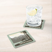 モンタナ | Big Sky Countryへようこそ スクエアペーパーコースター (インサイチュ)