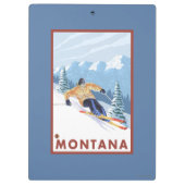 モンタナ- Downhhillの雪のスキーヤー クリップボード (裏面)