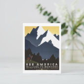 モンタナ「See America」ヴィンテージ旅行ポスター ポストカード (スタンド正面)