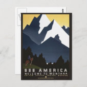 モンタナUSAヴィンテージ旅行はがき ポストカード (正面/裏面)