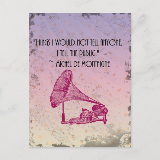 モンタンが告白する ポストカード (正面)