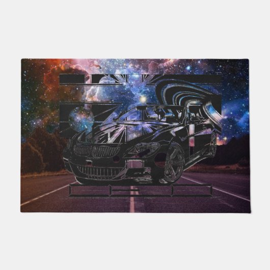 モンタージュインクスケッチ – スポーツカーのセンターピース。 ドアマット (正面)