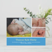 モンタージュ3 photo sweet blueベビー誕生発表 案内状 (スタンド正面)