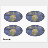 モンタ擦り切れたナ国旗; 楕円形シール (シート)