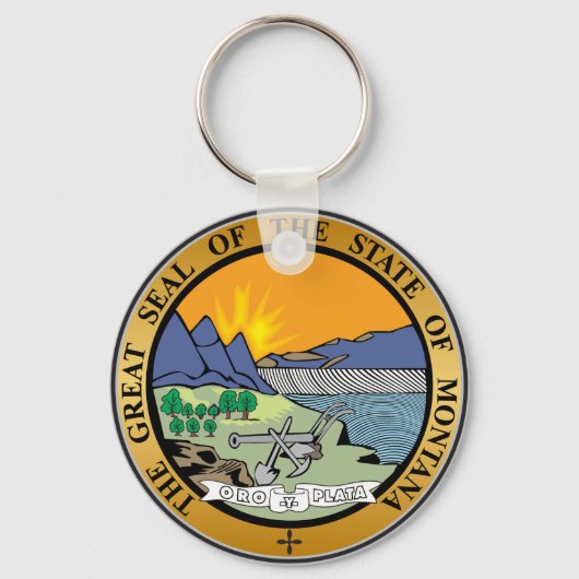 モンタ素晴らしナ州の印 キーホルダー (正面)