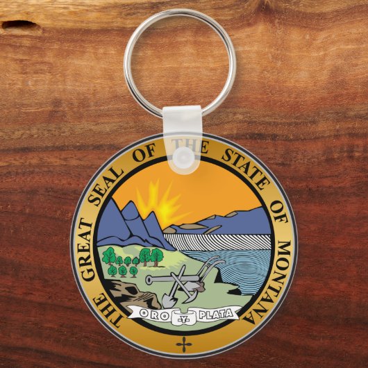 モンタ素晴らしナ州の印 キーホルダー (正面)