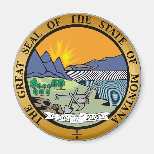 モンタ素晴らしナ州の印 マグネット (正面)