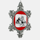 モンダフランスのインピジョン1981 スノーフレークピューターオーナメント (左)