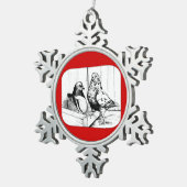 モンダフランスのインピジョン1981 スノーフレークピューターオーナメント (右)