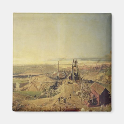 モンチャニンの炭鉱と粘土の採石場 マグネット (正面)